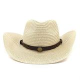 RETRO SUNSCREEN WESTERN COWBOY STRAW HAT_CWAH1242