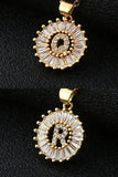 A Z ALPHABET LETTER SUN PENDANT NECKLACE_CWAJE055 B20221