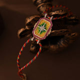 COLORFUL BRAIDED ZIRCONIA PENDANT NECKLACE_CWMM3893