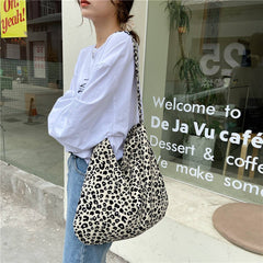 Cwab3894_Printed Single Shoulder Shopping Bag Canvas Bag