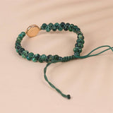 Yoga Friendship Green Braided Bracelet_Cwaje3950