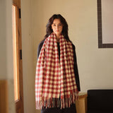 ANGORA RED SCARF FOR WOMEN WINTER WARMTH STYLE_CWASC2297