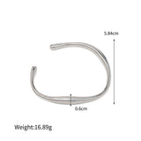 18K GOLD POLISHED OPEN CUFF IN TITANIUM_CWAJE4643