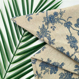 Vintage Blue Rose Print Tablecloth_Cwmm0958