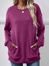Cwohol0966_Winter Fleece Pocket Long-Sleeved Hoodie