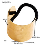 NEW MINIMALIST GEOMETRIC METAL PONYTAIL HAIR TIE_CWAHA6211