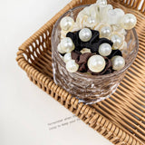 SMALL SILK PEARL HAIR SCRUNCHIES TIE_CWAHA0399