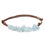 Cwaje3873_Bohemian Gravel Leather Cord Braided Bracelet