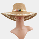 Women Pastoral Style Vacation Straw Hat_Cwah1200
