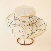 FLOWER MESH BEACH SUN HAT_CWAH1409