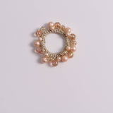 SWEET CUTE WRINKLED PEARL HAIR TIE SIMPLE NEW BAND_CWAHA6777