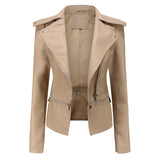 Womens Leather Garment With Removable Hem