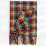 PLAID FRINGE SCARF TRENDY WINTER WRAP_CWASC0199
