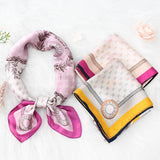 ARRIVAL ENGLISH LETTER FLOWER SQUARE SCARF_CWASC1169