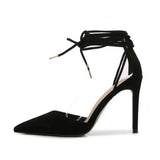 POINTED ANKLE STRAP BAG AND HIGH HEELS_CWSHS0647