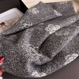 Elegant Camellia Cashmere Feel Tassel Scarf Wrap_Cwasc03244