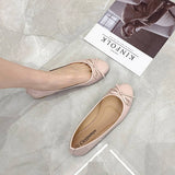 FLAT BOTTOM SOFT LEATHER BOW CASUAL WOMEN SHOES_CWSHF0021