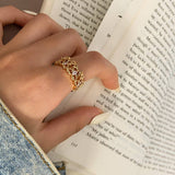 OPEN ADJUSTABLE BUTTERFLY HOLLOW RING FOR WOMEN_CWAJE3102