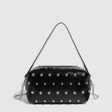 MUSHROOM STUDDED TOTE BOWLING SHOULDER BAG_CWAB5712