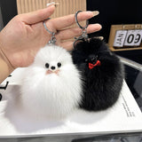 CUTE FOX FUR TAIL DOLL CAR KEYCHAIN BAG PENDANT_CWMM2507