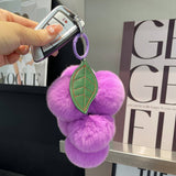 CUTE PLUSH DOLL PURPLE GRAPE CAR KEYCHAIN PENDANT_CWMM2483