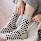 Cute Puppy Wool Slouchy Crew Socks Ins_Cwms03361