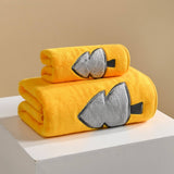 EMBROIDERED CORAL FLEECE ABSORBENT BATH TOWEL_CWMM2289