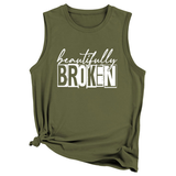 Wome Casual Plus Size Tank Top, Loose Fit_Cwttsl0422