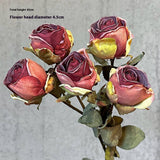 HIGH END BURNT EDGE ROSE BOUQUET FOR TABLE DECOR_CWMM6588