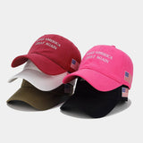 RED BASEBALL HAT MAKE AMERICA GREAT AGAIN CWAH2023