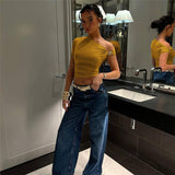 Solid One Shoulder Crop Top