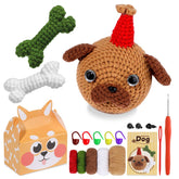 BASA DOG WOOL KNITTED DOLL CROCHET MATERIAL PACK_CWMM0806