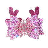 CHRISTMAS ANTLER BOW CLIP FOR KIDS PARTY_CWAHA6692