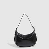 METALLIC SOFT LEATHER BIKER SHOULDER BAG_CWAB5708
