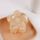 Cwaha1614_Simple Solid Color Flowers Hair Claw Clip