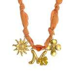 COLORFUL SCARF NECKLACE WITH FRUIT CHARMS_CWMM8801