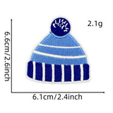 Winter Blue Christmas Graffiti Embroidered Patch_Cwmm4028