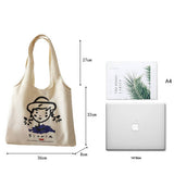 SUMMER LAZY STYLE CANVAS TOTE BAG FOR STUDENTS_CWAB5629