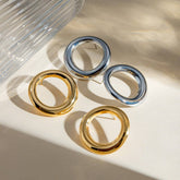 SIMPLE SQUARE ROUND IRREGULAR HOLLOW EARRINGS_CWAJE1780