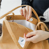 Cwab3911_Corduroy Snap-Button Large-Capacity Shoulder Bag