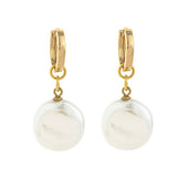 IRREGULAR PEARL DESIGN TRENDY 18K GOLD EARRINGS_CWAJE5071