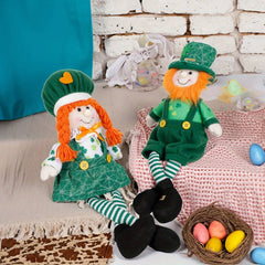 ST PATRICKS DAY LONG LEGGED RUDOLPH DOLL ORNAMENT_CWMM3440