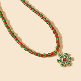 CHRISTMAS COLORBLOCK BEADED CARTOON EARRINGS_CWAJE1868