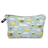 CUTE HARD WORKING BEE PRINTED COSMETIC BAG_CWAB2269