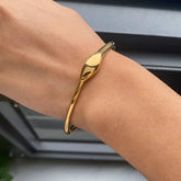 18K GOLD HAMMERED SNAKE CUFF STAINLESS STEEL_CWAJE4753