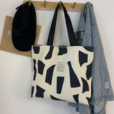 Tote Bags Canvas With Color Block Stitching_Cwab2041