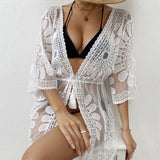 SUMMER BEACH BIKINI CARDIGAN SWIMSUIT COVER UP_CWMW0658