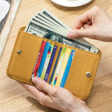 FASHIONABLE SHORT GENUINE MINI LEATHER WALLET_CWAB3775