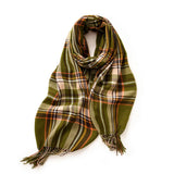 PLAID WINTER SCARF FOR WOMEN WITH TASSELS WARM_CWASC0186