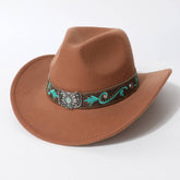 Unisex Western Cowboy Straw Sun Hat_Cwah3659
